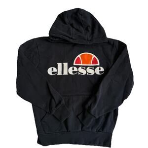 Awesome‎ - Ellesse - Gottero Black Raised Letting Pullover Hoodie - Men's XS